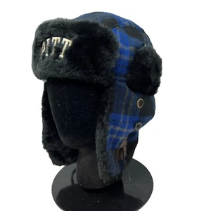 Pittsburgh Pitt Panthers TOW Trapper Oreja Solapa Cuadros Lana Sombrero Gorra Forrada de Piel Sintética - Imagen 1 de 10