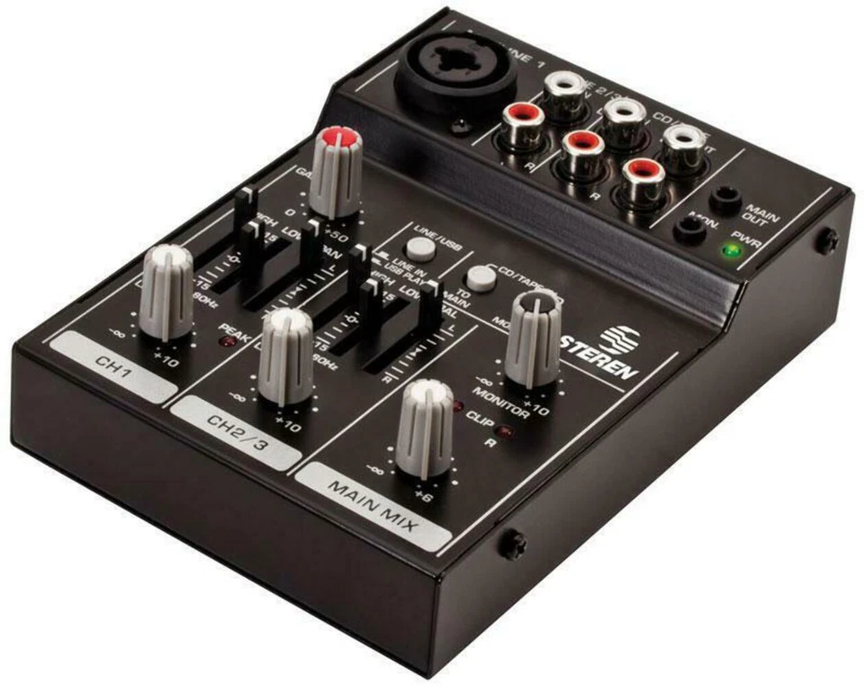 Portable USB 3 Channel Audio Mixer - Image 1 of 1