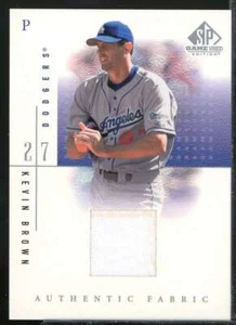 Kevin Brown Card 2001 SP Game Used Edition Authentic Fabric #KB - Picture 1 of 2