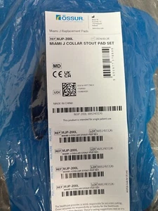 OSSUR MJP-200L Miami J Collar Stout Replacement Pad Set New in Sealed Bag - Picture 1 of 1