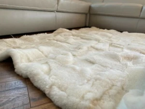 Vente Véritable Fourrure Tapis Couverture, Jeté de Lit Toscana Laine Mouton Peau - Imagen 1 de 10
