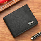 Vintage Pu Leather Wallet Men Simple Short Wallets Id Cards Holder Money Bags