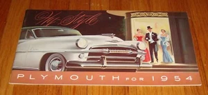 Original 1954 Plymouth Full Line Deluxe Verkaufsbroschüre Belvedere Plaza Savoy - Bild 1 von 3