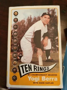 Libro firmado por Yogi Berra Ten Rings My Championship Seasons Yankees primera impresión - Imagen 1 de 3