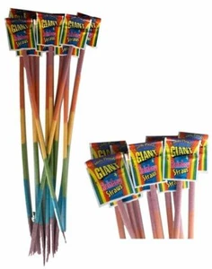 Giant Rainbow Straw x 20 Sherbet Style Party Favours Candy Buffet Bulk Lollies - Bild 1 von 4