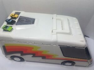Micro Machines Super Van City Fold Out Playset Case 1991 Incomplete & 3 cars