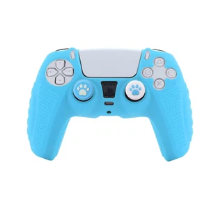 PS5 Controller Silicone Case, Blue PS5 Controller Cover, Protective Accessories - Picture 1 of 8