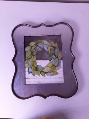 Metal  8 X 10 Picture Frame Landscape Or Portrait Decorative Edging - Image 1 of 4