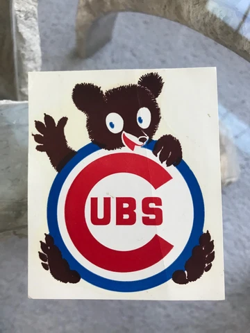 🔥 Rare Vintage Original Chicago Cubs Mascot Sticker! Cover