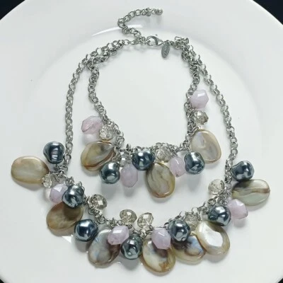 Novo 18" Chicos Colar de Fios Duplos Presente Moda Feminina Joias de Festa - Imagem 1 de 3