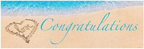 Playa Amor Tropical Novia Ducha Boda Fiesta Decoración Gigante Plástico Banner Foto 1 de 1