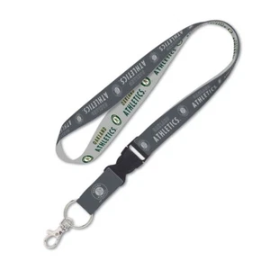 OAKLAND ATHLETICS CHARCOAL LANYARD DETACHABLE BUCKLE NEW WINCRAFT 👀 - Picture 1 of 1
