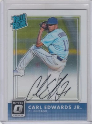 2016 Donruss Optic Rated Rookie Autograph CARL EDWARDS JR. Auto Cubs - Image 1 of 2
