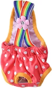 Sanitario para Mascotas - Pantalón Perro Pañal Mujer Cachorro Pantalones Cortos Bragas - ROSA/NARANJA - MEDIANO - Imagen 1 de 8