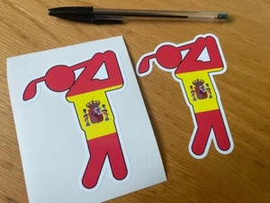 Pegatinas para hombre de golf con bandera de España (par) - VENDEDOR REINO UNIDO - Imagen 1 de 1