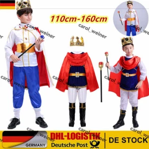 Kinder Jungen König Prinz Rollenspiel Kostüme Mardi Gras Fancy Charakter Dress🎁 - Bild 1 von 27