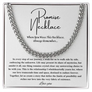 Promise Necklace For Him, Personalized Sentimental Gifts For Boyfriend - Picture 1 of 2