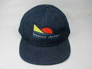 Vintage Brewster Cheese Blue Jean Snapback Trucker Hat Cap Park Avenue USA - Picture 1 of 10