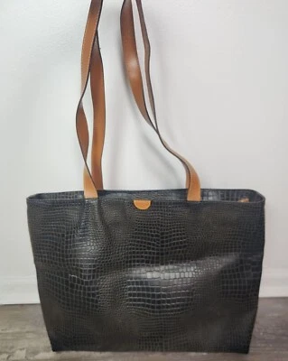 Bolso de viaje grande Bric's de cuero marrón en relieve Foto 1 de 4