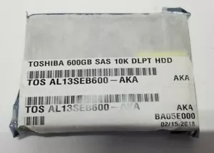 Toshiba AL13SEB600 HDEBC01GEA51 600GB 6Gbps 10.5K 2.5 SFF Enterprise SAS HDD - Bild 1 von 2