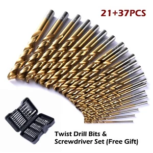 Juego de brocas de torsión y metal 58 piezas 1/16""-3/8"" m35 longitud de jobber - Imagen 1 de 12