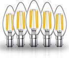 LED Filament Bulb C35 5 Pack Clear Natural Light Dimmable Light Lux Vista