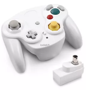 Gamecube Controller Wireless With Adapter Wavebird for Classic Wii GC NGC White - Picture 1 of 11