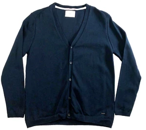 Zara Kids The Knitwear Cardigan Size 13/14 Blue Button-Up Long Sleeve Preppy - Picture 1 of 11