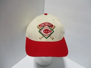 Vintage MLB Cincinnati Reds Hat Mens Beige OSFM Snapback The Game Made in USA - Picture 1 of 16