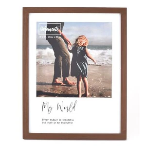 Wippod Moments Modern Wooden Frame With My World Sentiment Quote 6" x 6" Photo - Picture 1 of 1