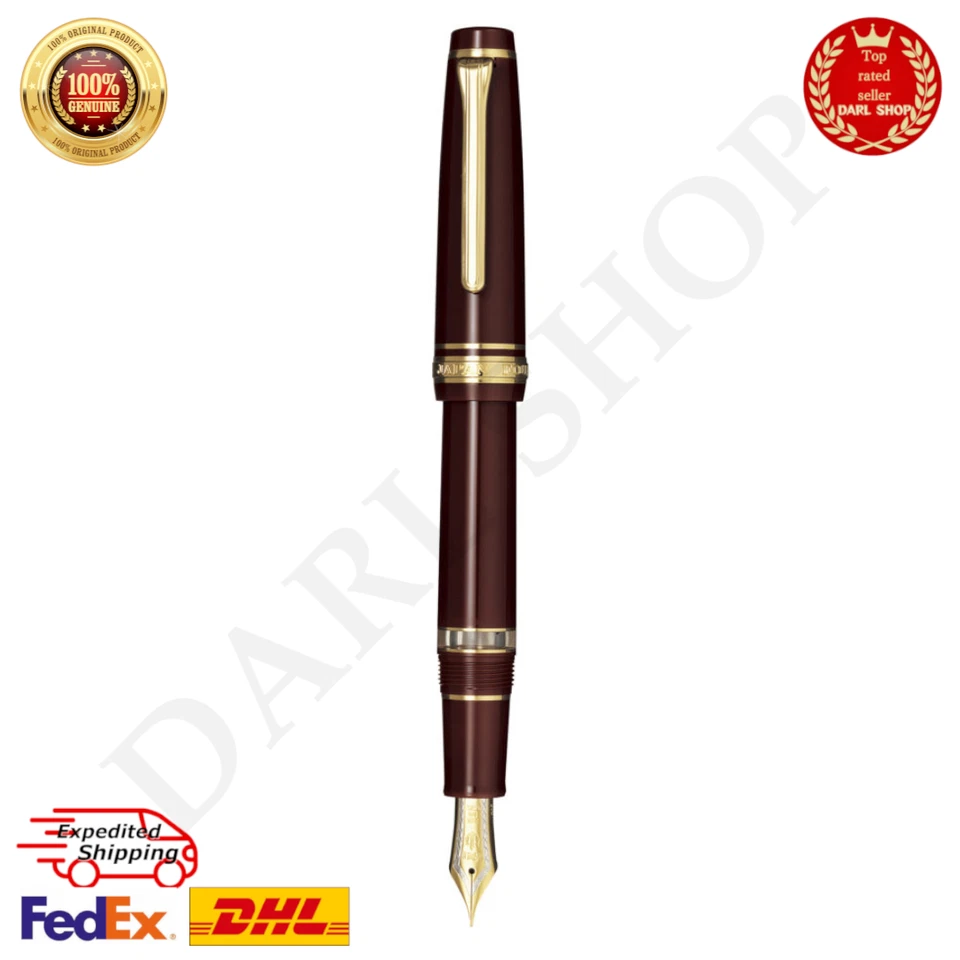 Stylo Plume Sailor Professional Gear Realo Maroon Or 11-3926-432 M