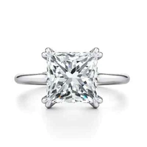1 Ct Princess Cut Diamond Ring for Wedding IGI Certified Lab Grown 950 Platinum - Picture 1 of 10