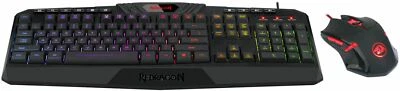 Red Dragon S101-3 Backlit RGB Gaming Keyboard & Red Lit Gaming Mouse to 3200DPI  - Image 1 of 4