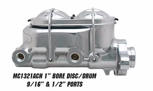 GM Universal Chrome Master Cylinder Camaro, Corvette, 1" inch bore Disc/Drum - Picture 1 of 4