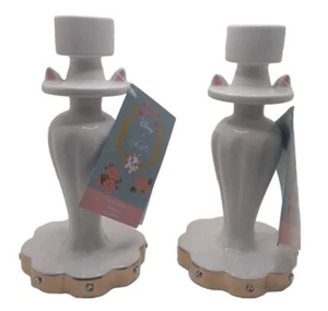 Disney Parks 2x Portacandele Aristogatti Ann Shen 8" Nuovo con etichette Perfetto! - Foto 1 di 6