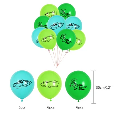 Crocodile Balloon Birthday Party Decortion Zoo Jungle Animal 18 Top Quality 12" - Image 1 of 3