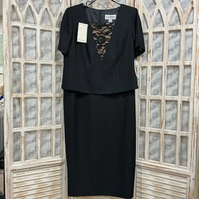 JESSICA HOWARD Dressy Black Dress NWT SIZE 16 - Image 1 of 4