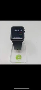 GPS Only Apple Watch Series 3 38MM Silver Titanium Black Sport Band MTGG2LL/A - Zdjęcie 1 z 9