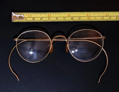 (OG-04) 1930s Ornate B&L Gold Wire Frame Eyeglasses 12K GF Antique Bausch Lomb - Image 1 of 4