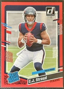 2023 Panini Donruss C.J. Stroud Rated Rookie Red Press Proof RC #339 Texans - Picture 1 of 2