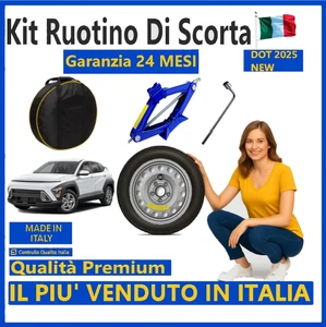Kit 💥 Ruotino Hyundai Kona 16" + Cric + Chiave + Sacca – DOT2025 – Compatibile - Imagen 1 de 13
