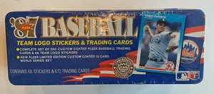 FLEER 1987 Baseball Set Commemorative Collectors Tin Factory Sealed New - Picture 1 of 8