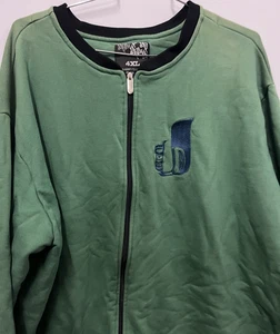 Jiberish Applied Textile Services Full Zip Green 4XL Sweatshirt Cotton Fleece - Picture 1 of 22
