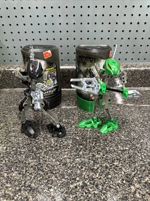 LEGO BIONICLE: Rahkshi Lerahk (8589) & Vorahk (8591) Lot With Canisters See Pic - Image 1 of 4