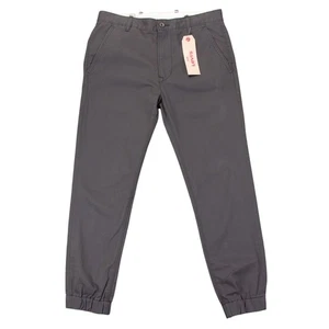 NWT Levis Chino Jogger Pants Mens 32x32 Graphite Gray  Stretch Regular Fit - Picture 1 of 20