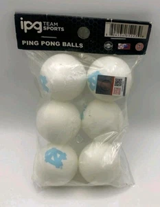 NEW! IPG Team Sports Ping Pong Balls-North Carolina Tar Heels-White/Blue-6 Pack - Picture 1 of 3