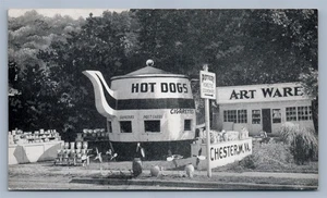 CHESTER WV TETERA MÁS GRANDE DEL MUNDO ARTÍCULOS DE ARTE POSTAL ANTIGUA - Imagen 1 de 2