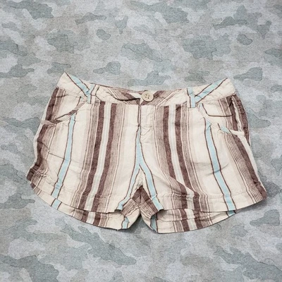 Шорты женские BKE 28 коричневые льняные с карманами - Изображение 1 из 4