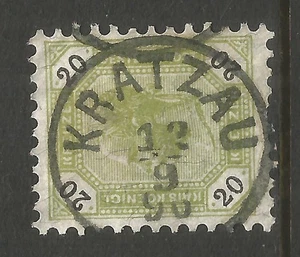 🤩🤩 OSBURGH – AUSTRIA / CZECH / BOHEMIA. 20kr USED KRATZAU POSTMARK. NOW CHRAST - Picture 1 of 1