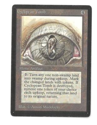 Mtg Magic The Gathering Beta CYCLOPEAN TOMB 💎 MP - Image 1 of 2